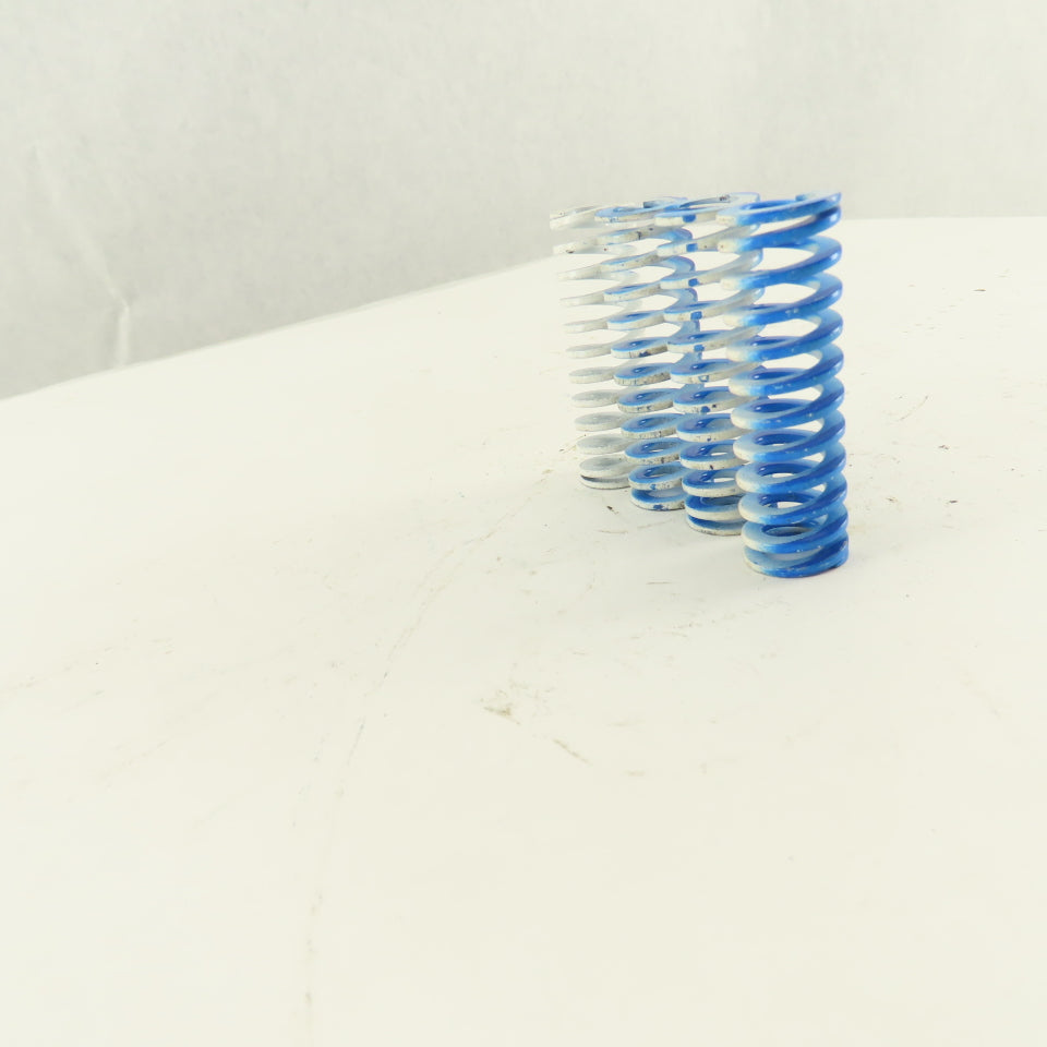 5/8 x 2" Long 3/8" Hole Diameter White Blue Stripe Med Load Die Spring Lot Of 4