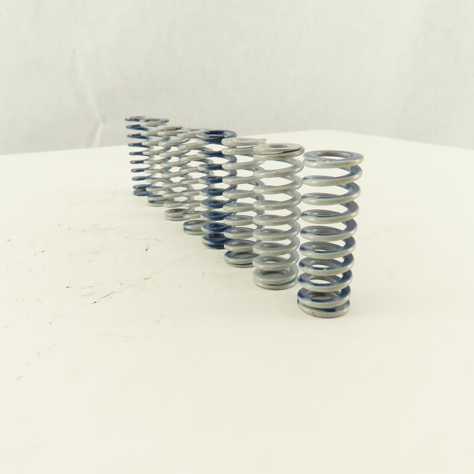 5/8 x 1-3/4" Long 3/8" Hole White Blue Stripe Med Load Die Spring Lot Of 8