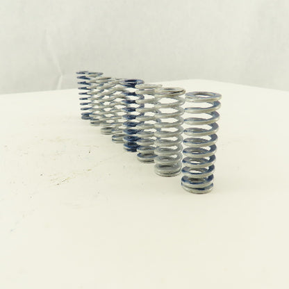 5/8 x 1-3/4" Long 3/8" Hole White Blue Stripe Med Load Die Spring Lot Of 8