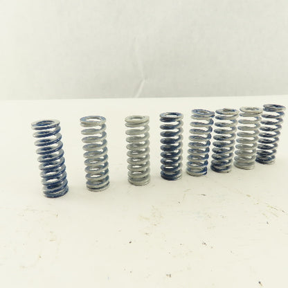 5/8 x 1-3/4" Long 3/8" Hole White Blue Stripe Med Load Die Spring Lot Of 8