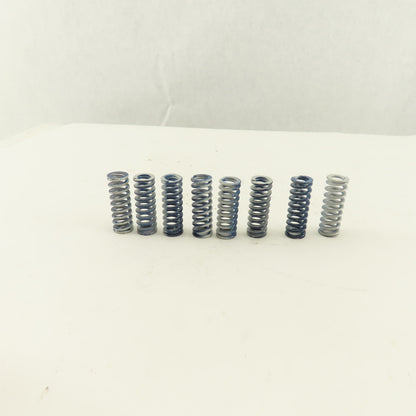 5/8 x 1-3/4" Long 3/8" Hole White Blue Stripe Med Load Die Spring Lot Of 8