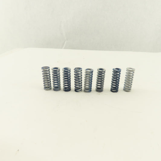 5/8 x 1-3/4" Long 3/8" Hole White Blue Stripe Med Load Die Spring Lot Of 8