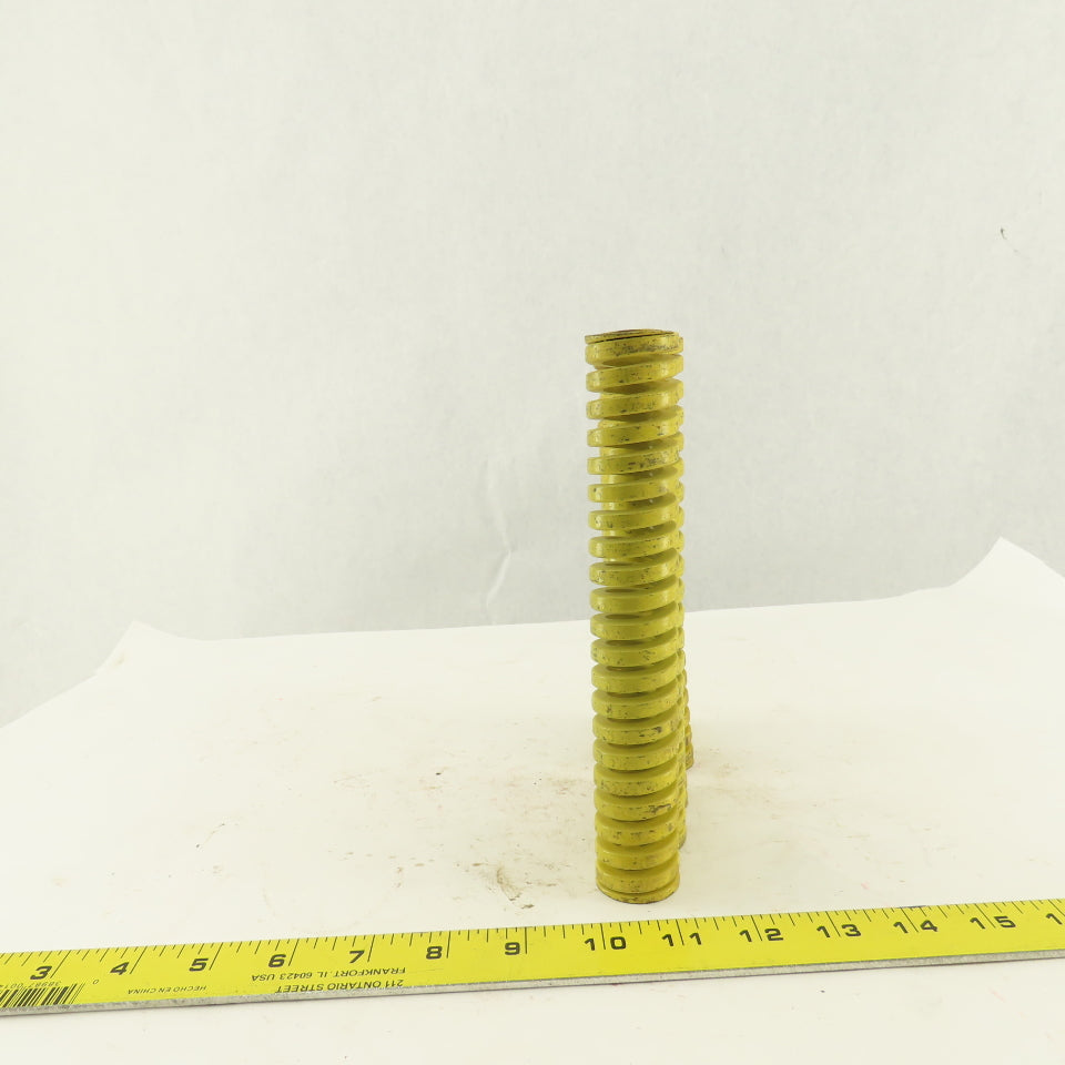 1-1/4" x 8" Long 5/8" Hole Diameter Heavy Load Yellow Die Spring Lot Of 5