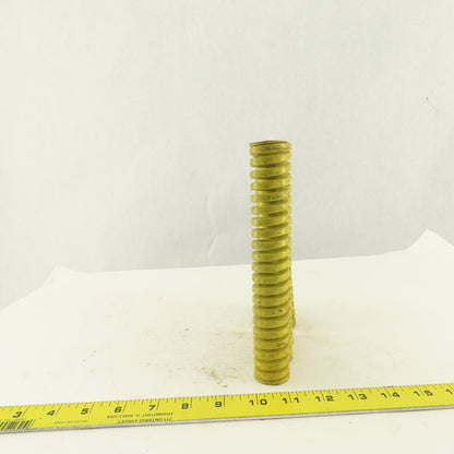 1-1/4" x 8" Long 5/8" Hole Diameter Heavy Load Yellow Die Spring Lot Of 5