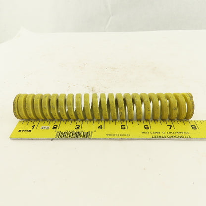 1-1/4" x 8" Long 5/8" Hole Diameter Heavy Load Yellow Die Spring Lot Of 5