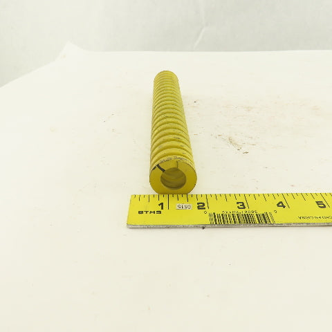 1-1/4" x 8" Long 5/8" Hole Diameter Heavy Load Yellow Die Spring Lot Of 5