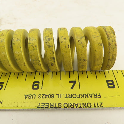 1-1/4" x 8" Long 5/8" Hole Diameter Heavy Load Yellow Die Spring Lot Of 5
