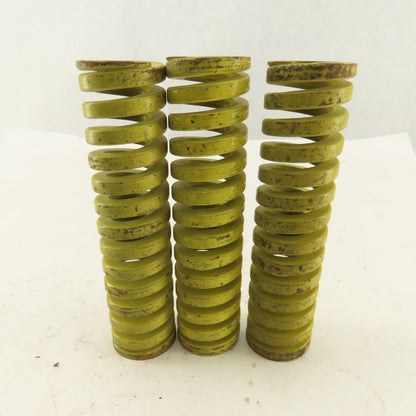 1-1/4"x 5" Long 5/8" Hole Diameter Heavy Load Yellow Die Spring Lot Of 3