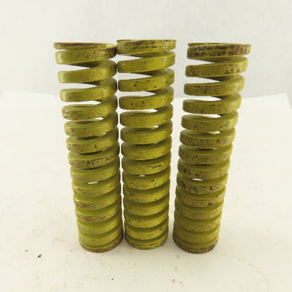 1-1/4"x 5" Long 5/8" Hole Diameter Heavy Load Yellow Die Spring Lot Of 3