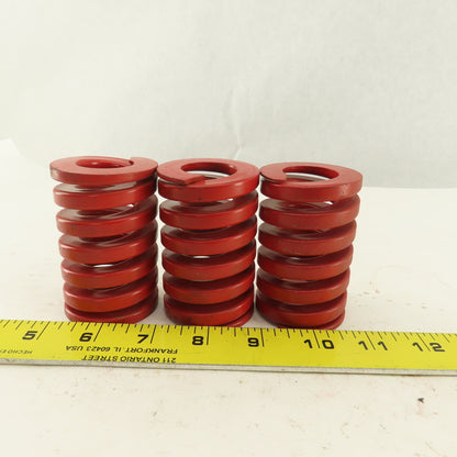 2" x 3" Long 1" Hole Medium Heavy Load RED Die Spring Lot 3