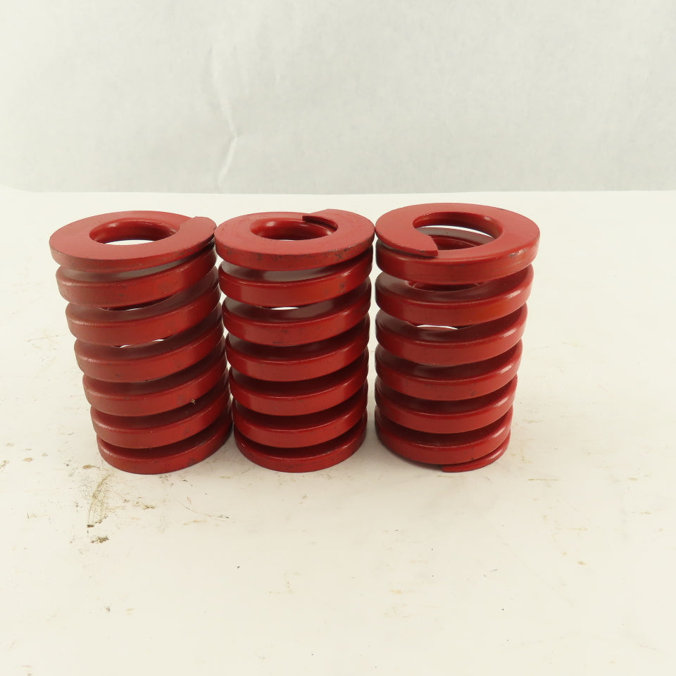 2" x 3" Long 1" Hole Medium Heavy Load RED Die Spring Lot 3