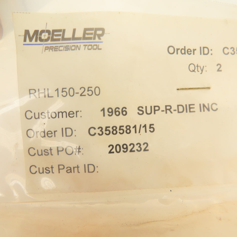 Moeller RHL150-250 1-1/2" x 2-1/2"  Long Medium Heavy Load RED Die Spring Lot 2