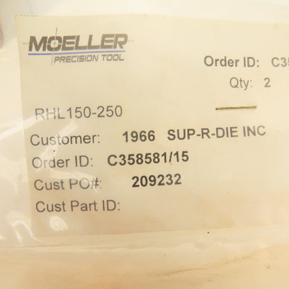 Moeller RHL150-250 1-1/2" x 2-1/2"  Long Medium Heavy Load RED Die Spring Lot 2