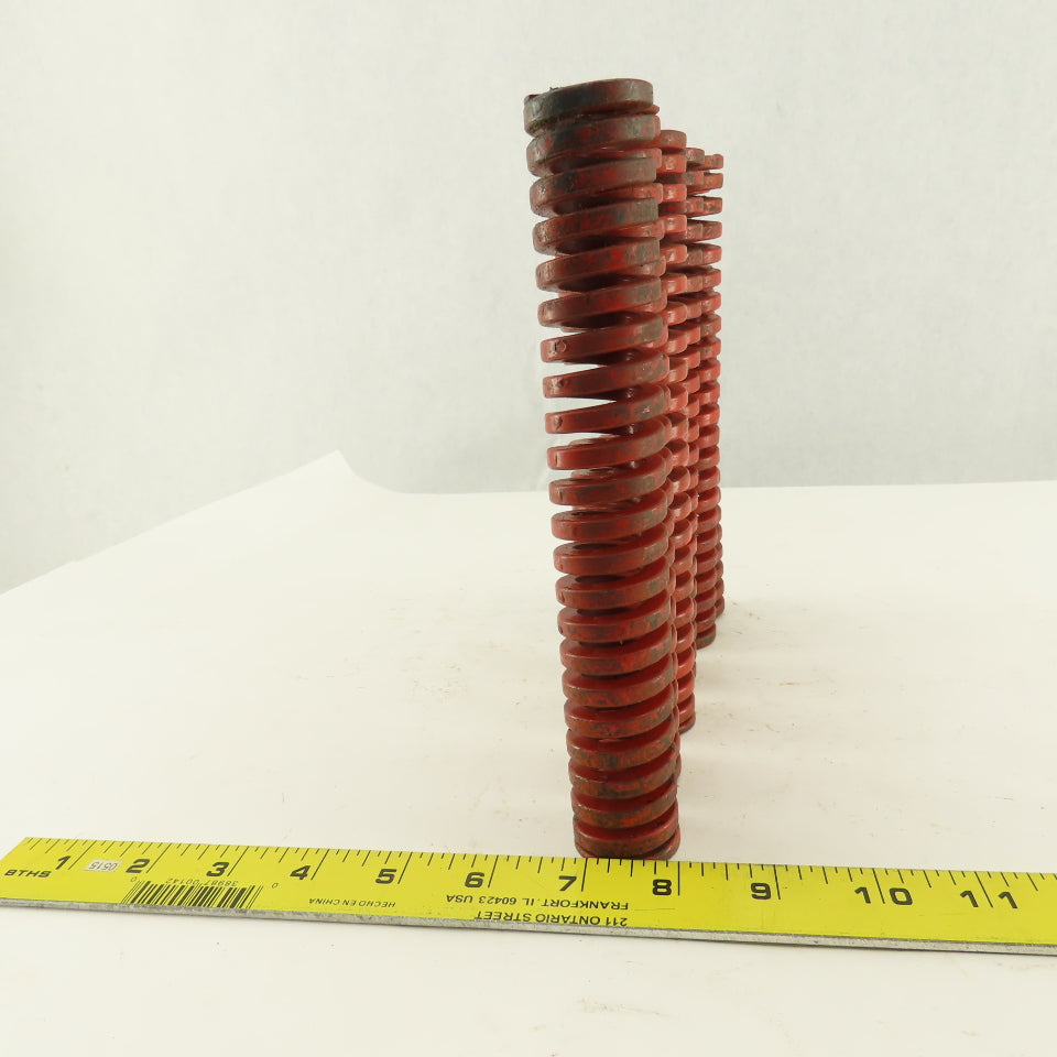 1-1/4" x 8" Long 11/16" Hole Medium Heavy Load RED Die Spring Lot Of 6