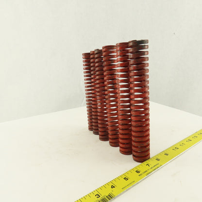 1-1/4" x 8" Long 11/16" Hole Medium Heavy Load RED Die Spring Lot Of 6