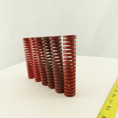 1-1/4" x 6" Long 11/16" Hole Medium Heavy Load RED Die Spring Lot Of 6