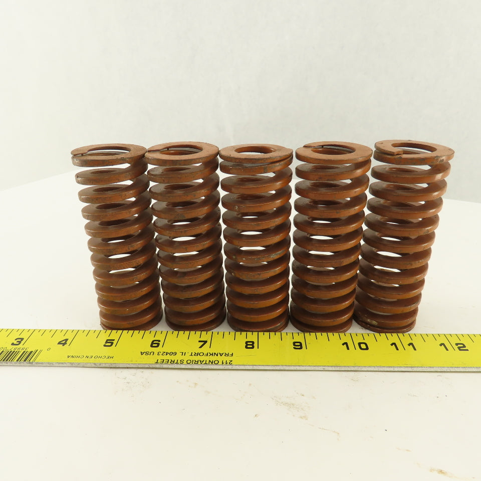 1-1/2" x 4" Long 13/16" Hole Heavy Load BROWN Die Spring Lot Of 5