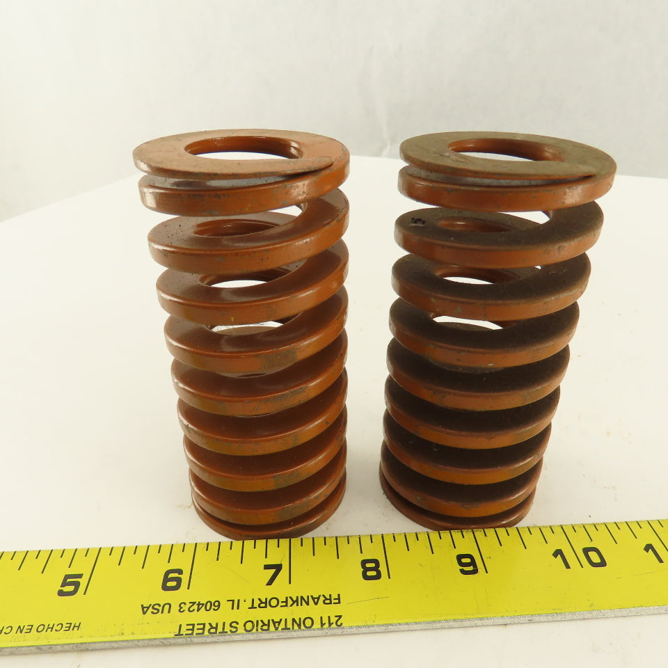 2" x 4" Long 1" Hole Heavy Load BROWN Die Spring Lot Of 5
