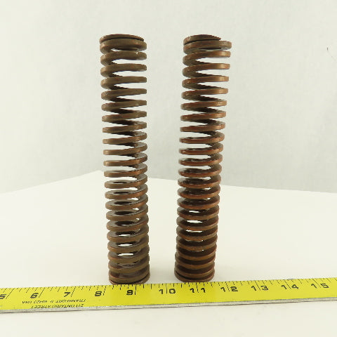 1-1/2" x 8" Long 13/16" Hole Bronze Gold Die Spring Lot Of 2