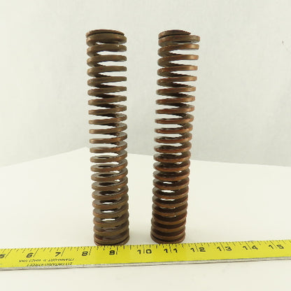 1-1/2" x 8" Long 13/16" Hole Bronze Gold Die Spring Lot Of 2
