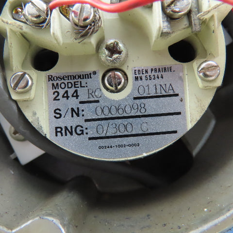 Rosemount 244RC-011NA Temperature Transmitter Transducer 0-300°C 1/2"NPT 24VDC