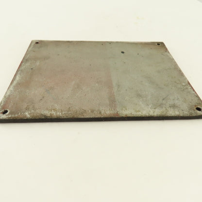 Trio Tool Company 8" x 6" Cast Aluminum Machine Co. Legend Plate Livonia Mich.