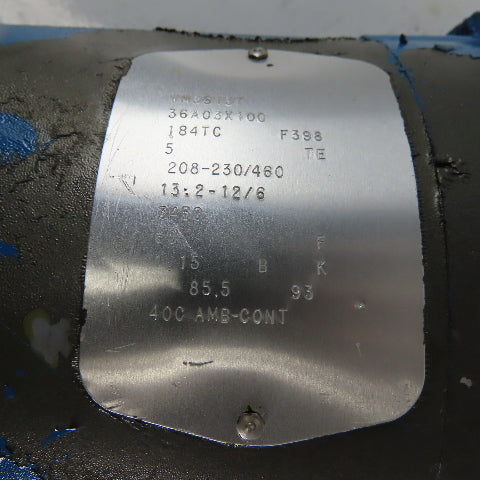 Kerr 5180 5Hp Vertical Process Pump Size 2-1/2x1-1/2 5X4.94 208-230/460V 3Hp