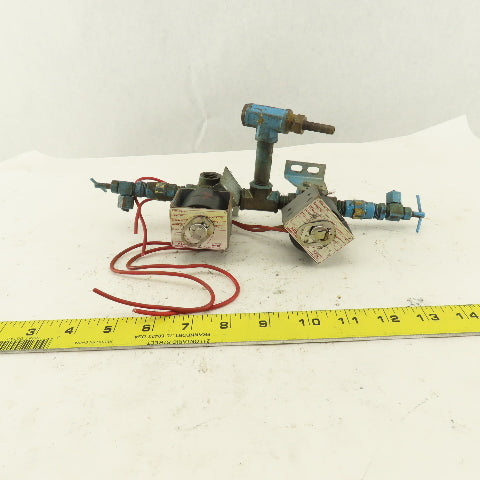 Asco 96V350 UFTX8320A89 1/4" Dual Solenoid Valve Assembly Milnor Conveyor