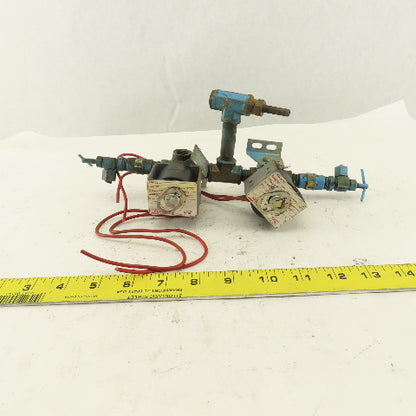 Asco 96V350 UFTX8320A89 1/4" Dual Solenoid Valve Assembly Milnor Conveyor