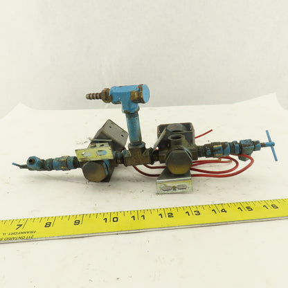 Asco 96V350 UFTX8320A89 1/4" Dual Solenoid Valve Assembly Milnor Conveyor