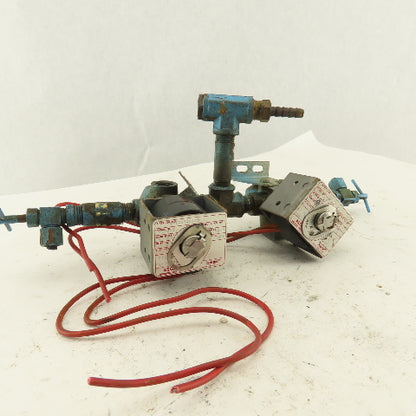 Asco 96V350 UFTX8320A89 1/4" Dual Solenoid Valve Assembly Milnor Conveyor