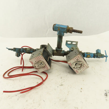 Asco 96V350 UFTX8320A89 1/4" Dual Solenoid Valve Assembly Milnor Conveyor