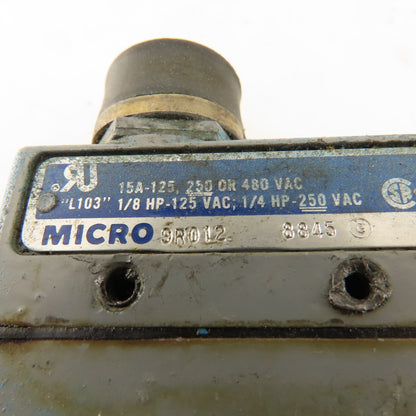 Micro Switch 9R012 240/480V Push Button Limit Switch