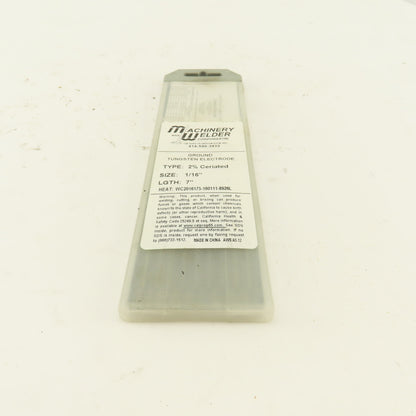 Machinery & Welder 1/16" x 7" 2% Ceriated Ground Tungsten Electrode Lot Of 10