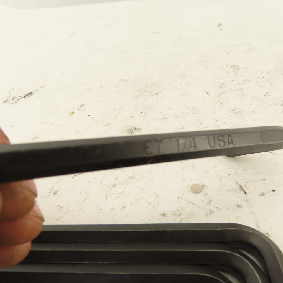 1/4  Short Arm 3" Hex Key Allen Wrench Loose Lot Of 10