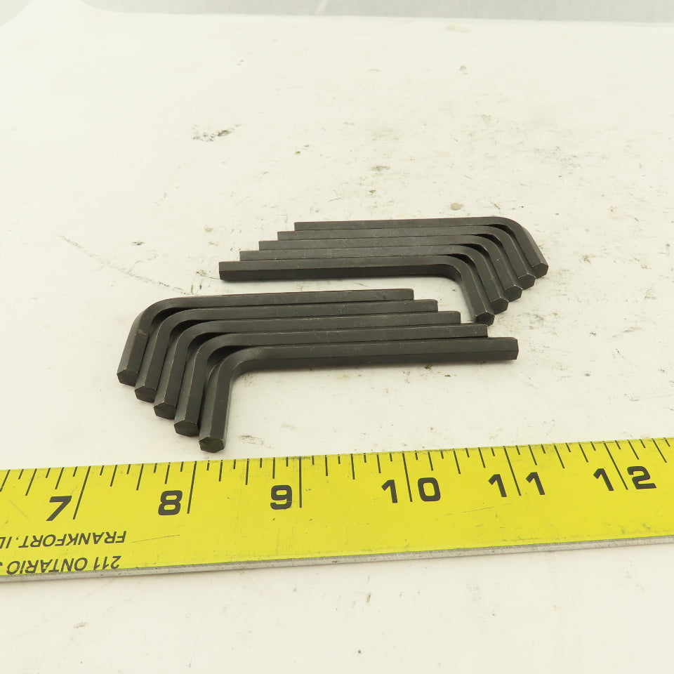 1/4  Short Arm 3" Hex Key Allen Wrench Loose Lot Of 10