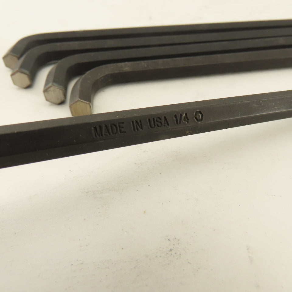 1/4  Stubby Long Arm 6" Hex Key Allen Wrench Loose Lot Of 5