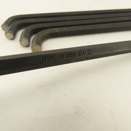 1/4  Stubby Long Arm 6" Hex Key Allen Wrench Loose Lot Of 5