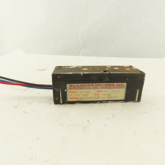 Scanning Devices Inc. PX-AC 120V Photoelectric Sensor Relay Output