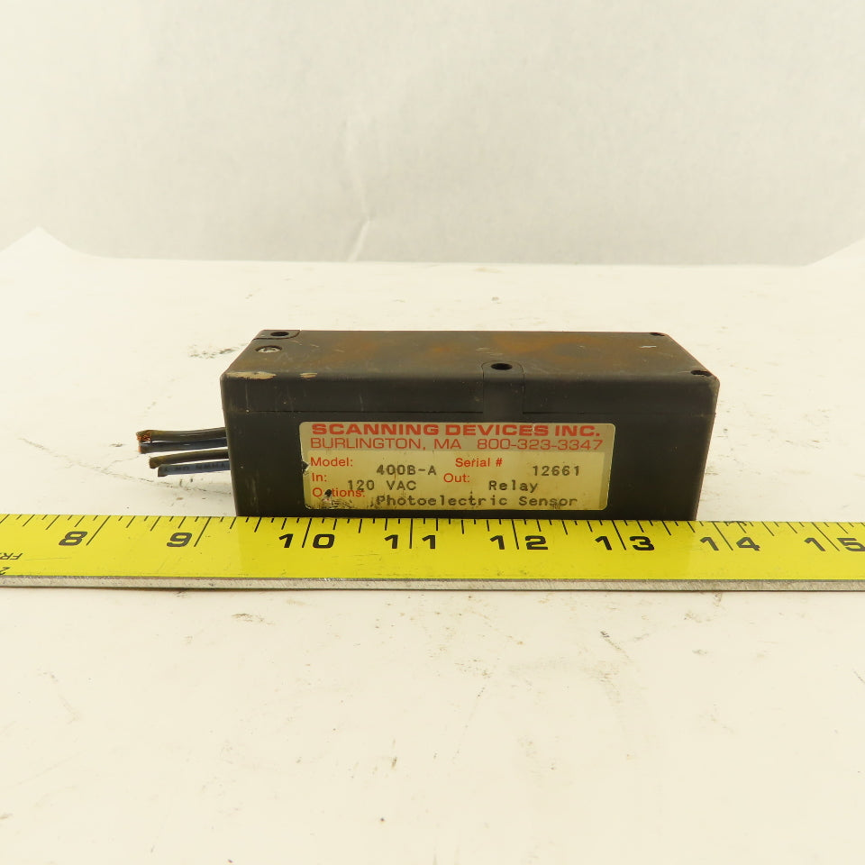 Scanning Devices Inc. 400B-A 120V Photoelectric Sensor Relay Output