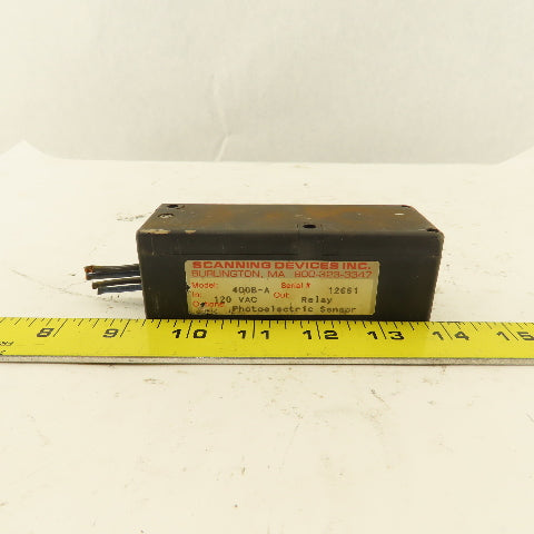 Scanning Devices Inc. 400B-A 120V Photoelectric Sensor Relay Output