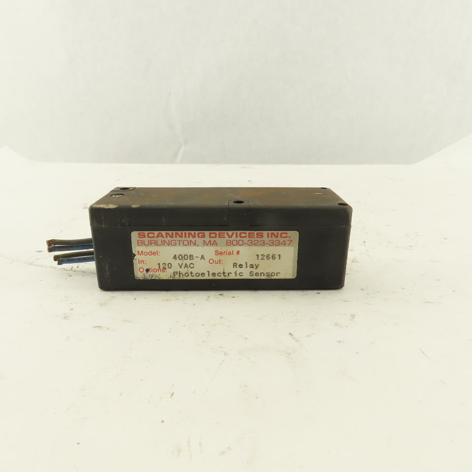 Scanning Devices Inc. 400B-A 120V Photoelectric Sensor Relay Output