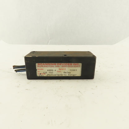 Scanning Devices Inc. 400B-A 120V Photoelectric Sensor Relay Output