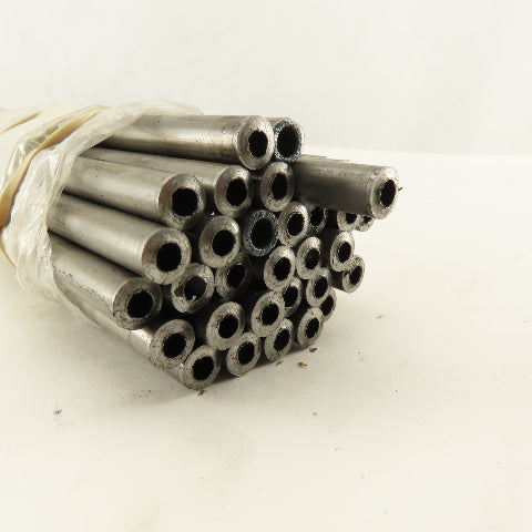 Plymouth Tube Co. 0.3130 OD x 0.1970 ID Carbon Steel Seamless Tube 22" Lot Of 33
