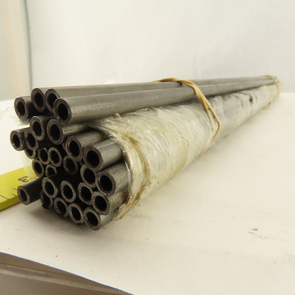 Plymouth Tube Co. 0.3130 OD x 0.1970 ID Carbon Steel Seamless Tube 22" Lot Of 30