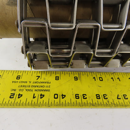 30" Wide Stainless Steel Flush Grid Conveyor Belt Chain Mat 2' Splice Section