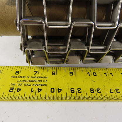30" Wide Stainless Steel Flush Grid Conveyor Belt Chain Mat 2' Splice Section