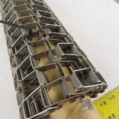 30" Wide Stainless Steel Flush Grid Conveyor Belt Chain Mat 2' Splice Section