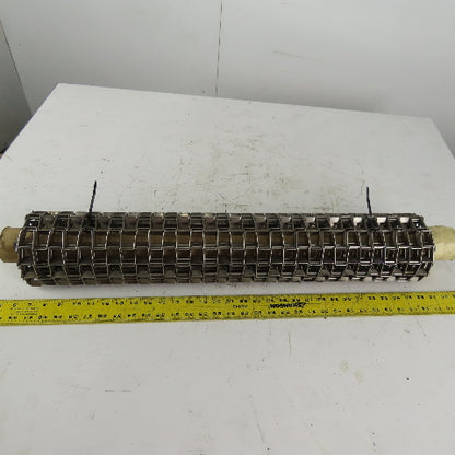30" Wide Stainless Steel Flush Grid Conveyor Belt Chain Mat 2' Splice Section