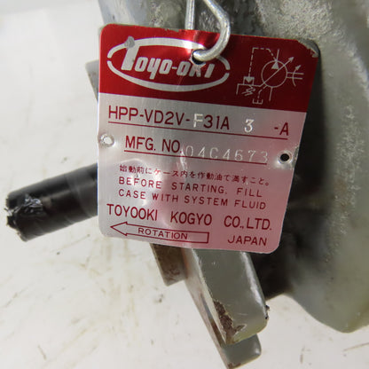 Toyooki HPP-VD2V-F31A-3-A Variable Displacement Hydraulic Piston Pump 7/8" Shaft